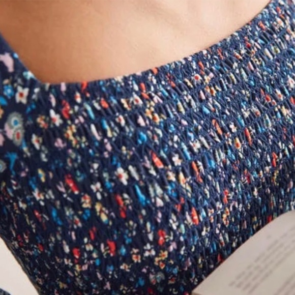 Boden floral print smocked midi dress size 16/18 - Picture 9 of 12